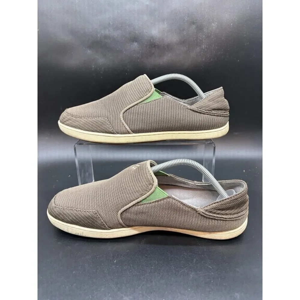 OluKai Nohea Shoes Men’s Size 10 M Dark Shadow Gray Mesh Slip On Loafers 10188